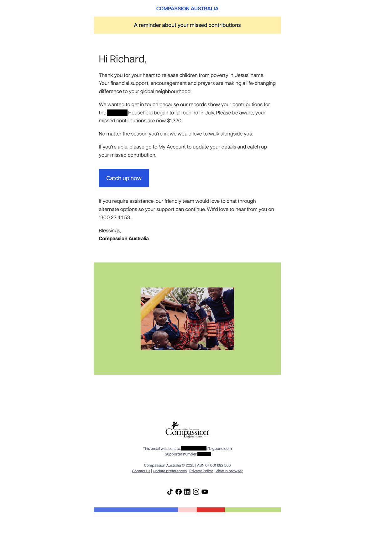 Arrears emails 2 and 3
